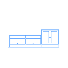 Furniture Entertainment Center Media Center Ikea Havsta Tv Storage Unit Combination Outline Drawing Svg Vector, Free Vectors File